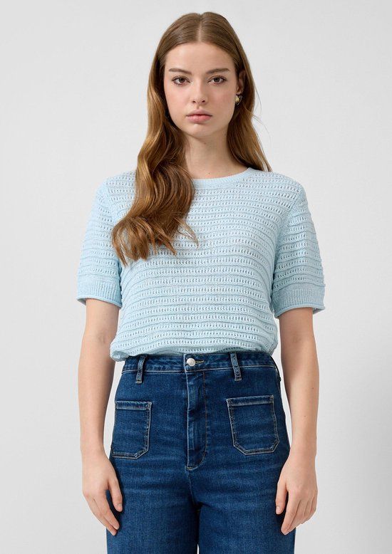QS s.Oliver QS Strickpullover lichtblauw