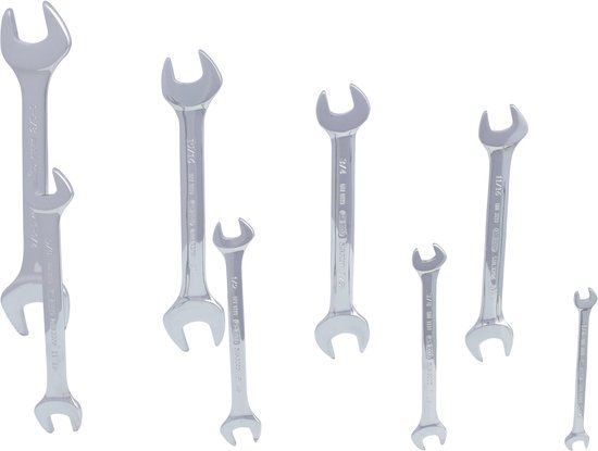 KS TOOLS CHROMEplus Double Open-Ended Spanner Set, 8-piece (518.3200)
