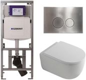 Geberit QeramiQ Dely Swirl Toiletset - Mat Wit