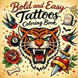 Bold and Easy Tattoos Coloring Book