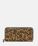 Liebeskind Berlin - Grote portemonnee met leoprint - bruin - Leer