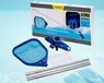Aspirateur de piscine 4 en 1, avec ramasse-débris, filet et kit de nettoyage pour piscine