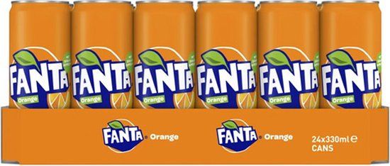 Fanta Orange Frisdrank Blik 330ml - 24 stuks