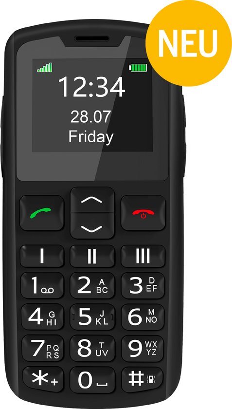 Bea-fon SL230 - Seniorentelefoon - Zwart - 4G - Micro SIM - Noodknop