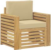 vidaXL Tuinbank Set Wit Polyester