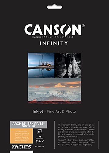 Canson Infinity BFK Rives - Fotopapier - A4 - 310 g/m² - 10 vel - Wit