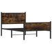 Maison Exclusive Lit en métal design, finition chêne fumé, sans matelas, dimensions 107x203 cm