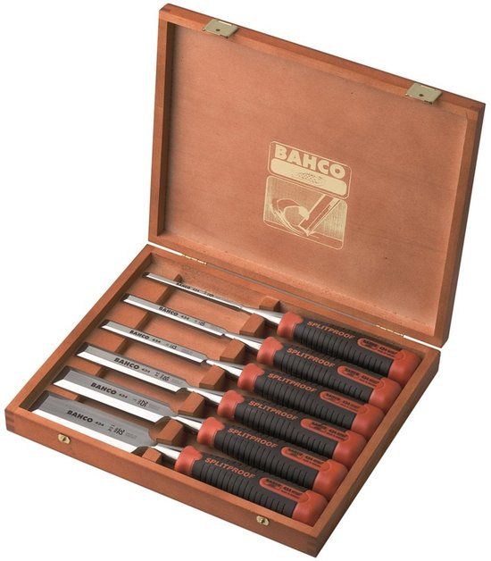 Bahco 434-S6-EUR 6-delige beitelset in houten kist