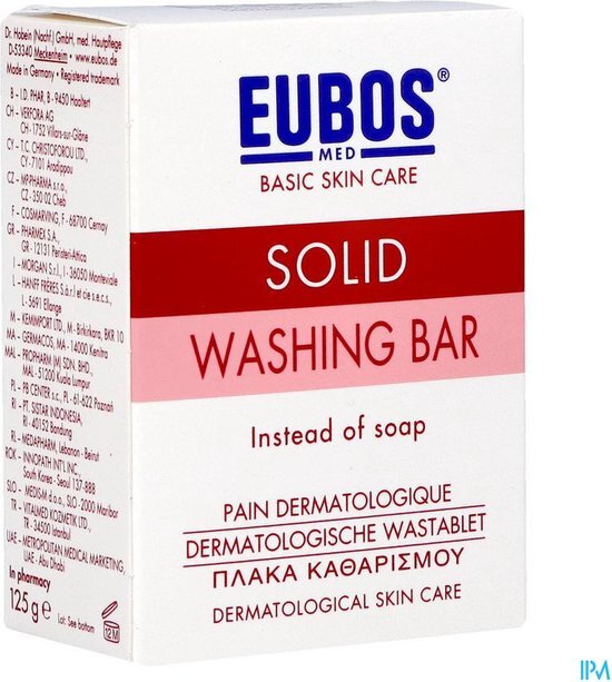 Eubos Zeep Roze Washing Bar