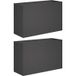 Maison Exclusive - Lot de 2 pots de jardin, couleur noire, dimensions 80 x 30 x 50 cm