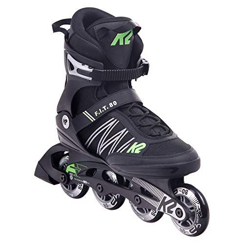 K2 F.I.T. 80 Inline Skates Heren - Zwart/Groen - Maat: 0886745894773
