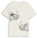 Tom Tailor - Oversized T-shirt met print op de rug - Maat 116/122 - Wool White