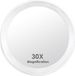 Merkloos / Sans marque Wan GmbH Vergrotingsspiegel 30x Vergroting Rond 10cm Wit met Zuignappen
