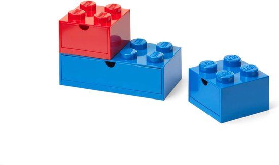 LEGO Desk Drawer Brick Color Storage Box Set of 3