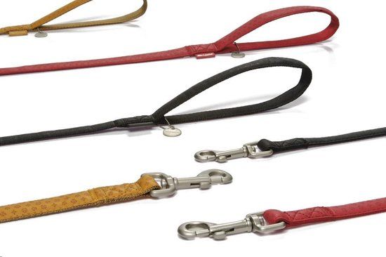 Beeztees Mac Leather Hondenriem - Zwart - 120 cm x 25 mm