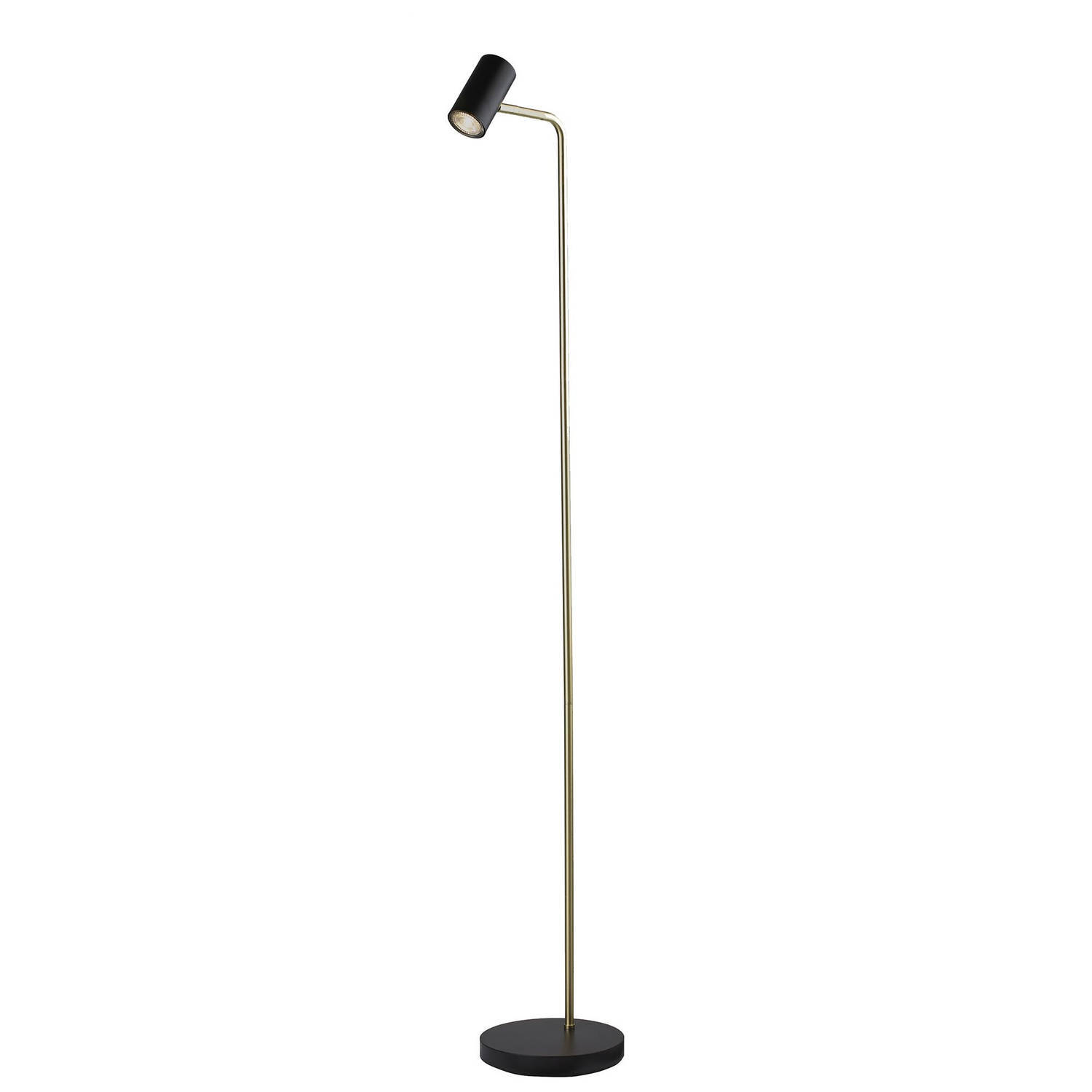 HighLight Vloerlamp Burgos 1 lichts H 134 cm zwart goud