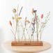 Fleurs séchées dans un support en bois personnalisé avec nom
