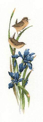 Heritage Crafts Heritage kruissteekset Aida "Rhapsodie in blauw (A)", telpatroon, VPRB541-A, 9 x 34,5 cm