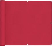 vidaXL Balkonscherm 90 x 1000 cm Oxford Stof Rechthoekig Bordeauxrood