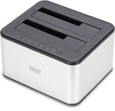 Digitus DA-71540-2 basisstation voor opslagstations USB 3.2 Gen 1 (3.1 Gen 1) Type-B Zwart, Wit