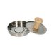 Presse à hamburger, hévéa et inox