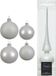 Kaemingk B.V. Set complet de boules de Noël en verre blanc hiver brillant/mat 39 pièces - 18x 4 cm et 20x 6 cm - Inclus étoile de sapin brillante