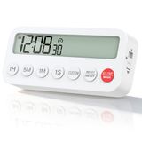 Elalove Keukentimer, magnetische timer met stopwatch, 99 minuten, 59 seconden, digitale timer voor koken, kindertimer voor school, kantoor, sport, huidverzorging, vrije tijd, volume instelbaar