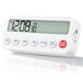 Elalove Keukentimer, magnetische timer met stopwatch, 99 minuten, 59 seconden, digitale timer voor koken, kindertimer voor school, kantoor, sport, huidverzorging, vrije tijd, volume instelbaar