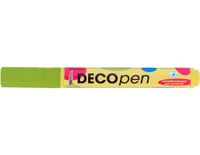 Kreul 46110 - Deco Pen medium, universele pen voor het vormgeven, beschrijven en decoreren van kleine, originele geschenken, met ronde punt, lijndikte 2-4 mm, lichtgroen