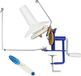 OEM Grote Jumbo Metalen Garen-Wol Ball Winder Hand bediend 10 oz met Thread Cutter Schaar - Wit/Blauw