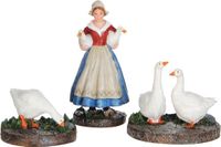 Luville Efteling - De Ganzenhoedster - Kerstfiguur met verlichting