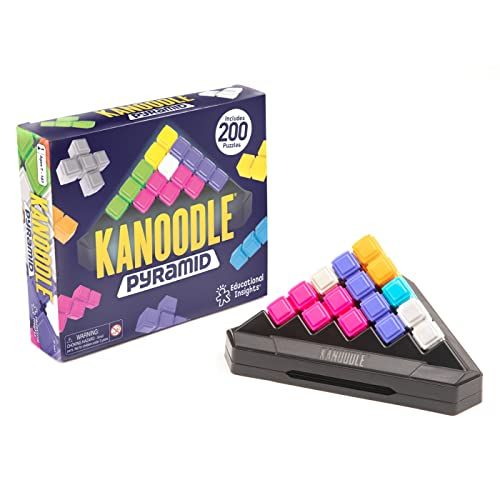 Learning Resources Kanoodle Pyramid Brain and Logic Puzzle Challenge Game, Logic Puzzle Games for Kids, 200 2D and 3D Puzzles, Ages 7+