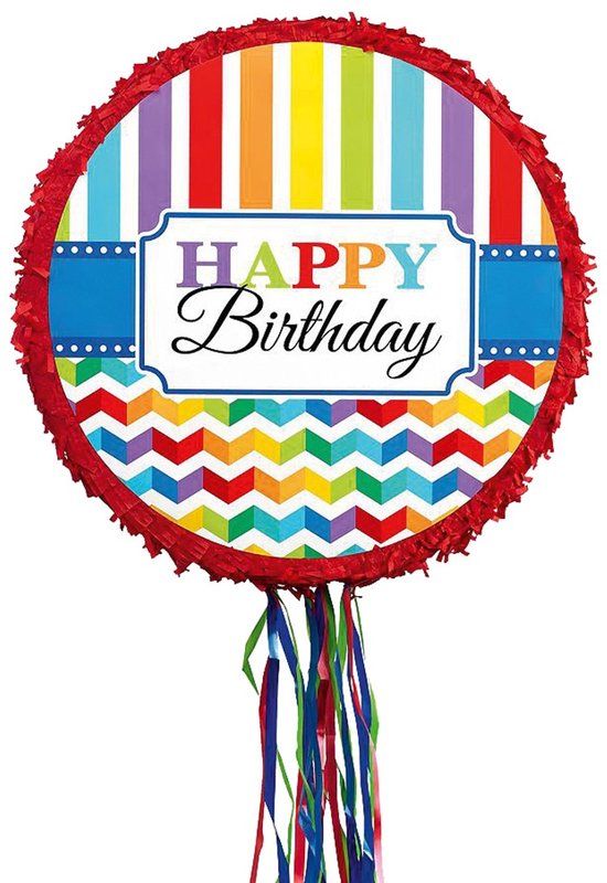 Amscan Pull Pinata Birthday Brights