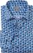 OLYMP Luxor comfort fit overhemd - structuur - bleu dessin - Strijkvrij - Boordmaat: 42