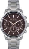 Breil Kaliber Herenhorloge - Zilverkleurig/Bruin Staal