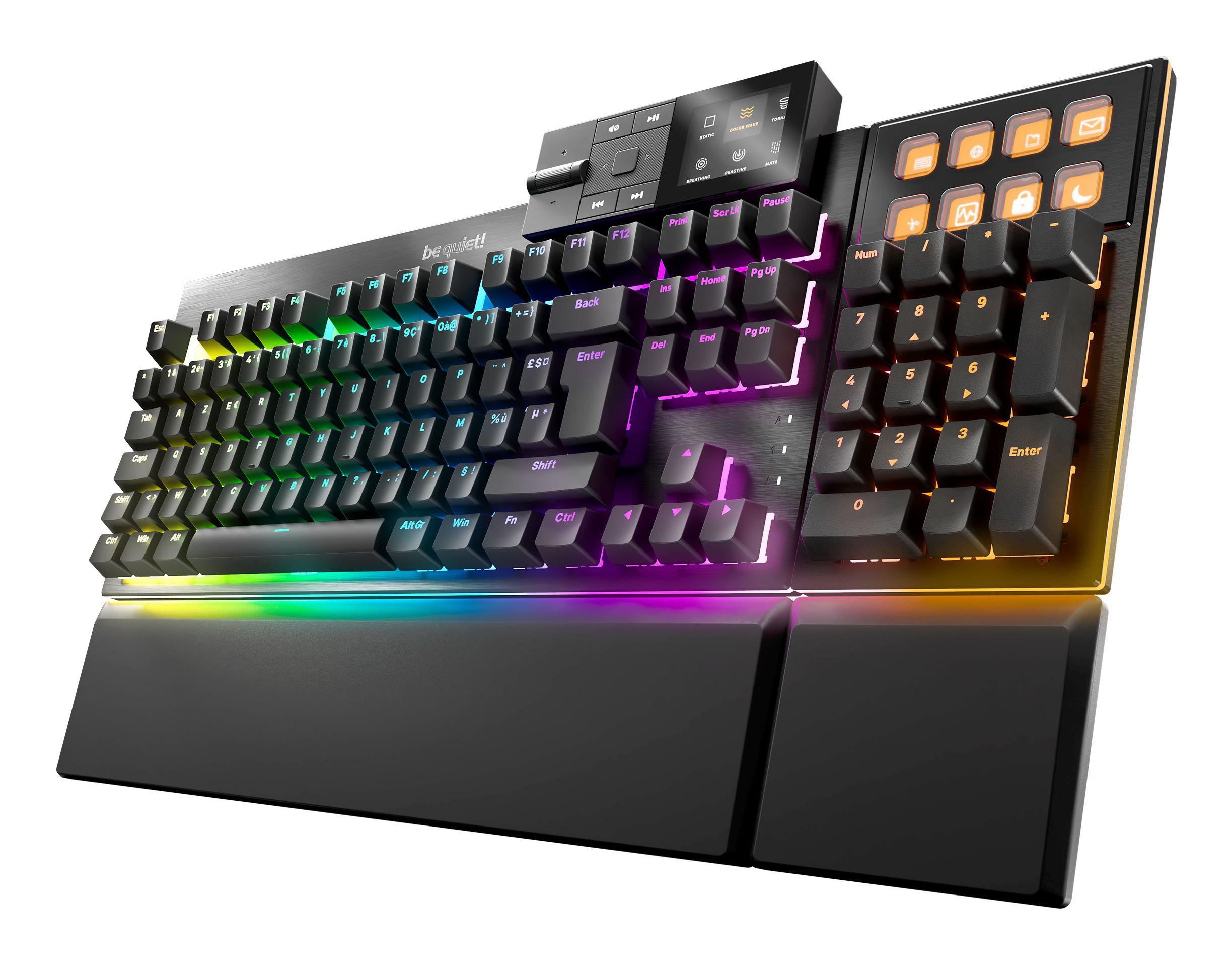 be quiet! Dark Mount Silent Tactile FR ISO Gaming USB AZERTY Frans Zwart Toetsenbord