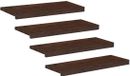vidaXL - Traplopers - 4 stuks - 80 x 30 x 2 cm - Donkerbruin - Massief beukenhout