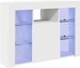 vidaXL Hoek TV-kast LED Wit Bewerkt Hout 100x40x68cm