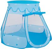 Selonis Pop Up Kasteeltent Blauw Voor Kinderen - Speeltent Binnen En Buiten - Licht En Compact - Snel Op Te Zetten - 105x90 cm