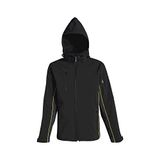 Deltaplus HORTENJTM jas van "softshell" polyester/elastaan met 3 gelamineerde lagen, zwart-geel, maat M