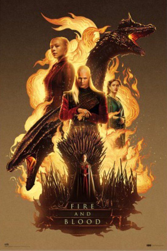Grupo Erik House of the Dragon Fire and Blood Poster 61x91,5cm