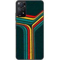 Xiaomi Redmi Note Retro lines Verstevigd hoesje met sublimatie bedrukking