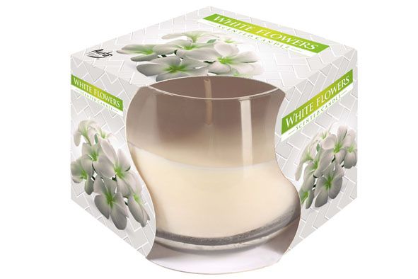 Cosy&Trendy CT GEURKAARS GLAS WHITE FLOWERS - WIT - D8xH7CM