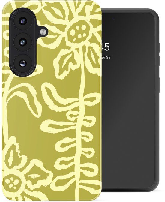 Selencia Hoesje - Geschikt voor Samsung Galaxy S26 - Backcover met Magnetische Ring - Chalky Bloom