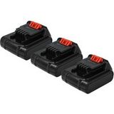 Vhbw - 3x Batterie Compatible Avec Black & Decker Ssl20sb-2, Ssl20sb Outil Électrique (1500 mAh, Li-ion, 14,4 V)