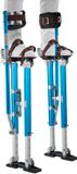 Vevor Gipsplaatsteltjes 615-1023 Mm, 103 Kg Zware Werksteltjes met Dubbele Veren, Antislip Voetplaten en Spanband, Verstelbare Aluminium Steltjes voor Gipsplaat-, Plafondconstructie en Bouwplaatsen, Blauw