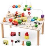 oCreon Montessori 7 - 1 Activiteitstafel - Hout Speeltafel - Motoriektafel Speelgoed - Montessori Houten Speelgoed vanaf 3 jaar - Speeltafel Baby