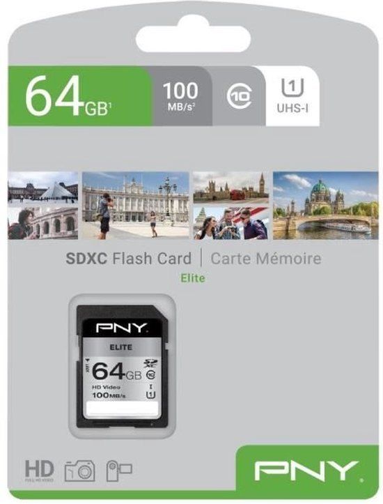 PNY Elite 64 GB SDXC UHS-I Klasse 10