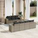 Maison Exclusive - Ensemble de jardin, 8 pièces, avec coussins, gris, en polyrotin