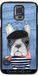 GrabYourDesign beschermhoes voor Samsung Galaxy S5, motief: Franse buldog in Parijs van Barruf, zwart